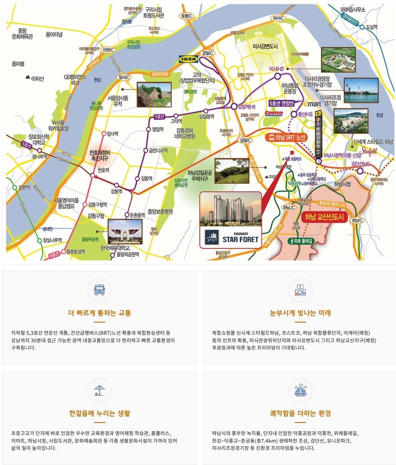 하남 스타포레 3차 아파트 위치